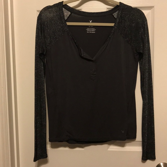 American Eagle Grey long sleeve shirt - Xs - Picture 1 of 5